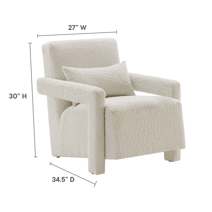 Modway Mirage Boucle Upholstered Accent Armchair