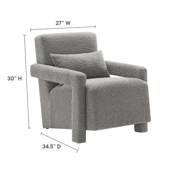 Modway Mirage Boucle Upholstered Accent Armchair