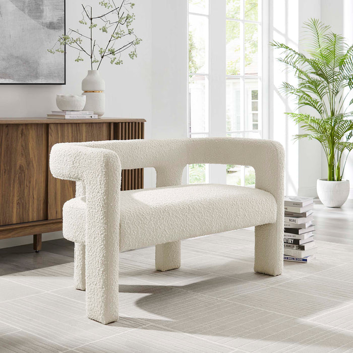 Modway Kayla Boucle Upholstered Modern Loveseat