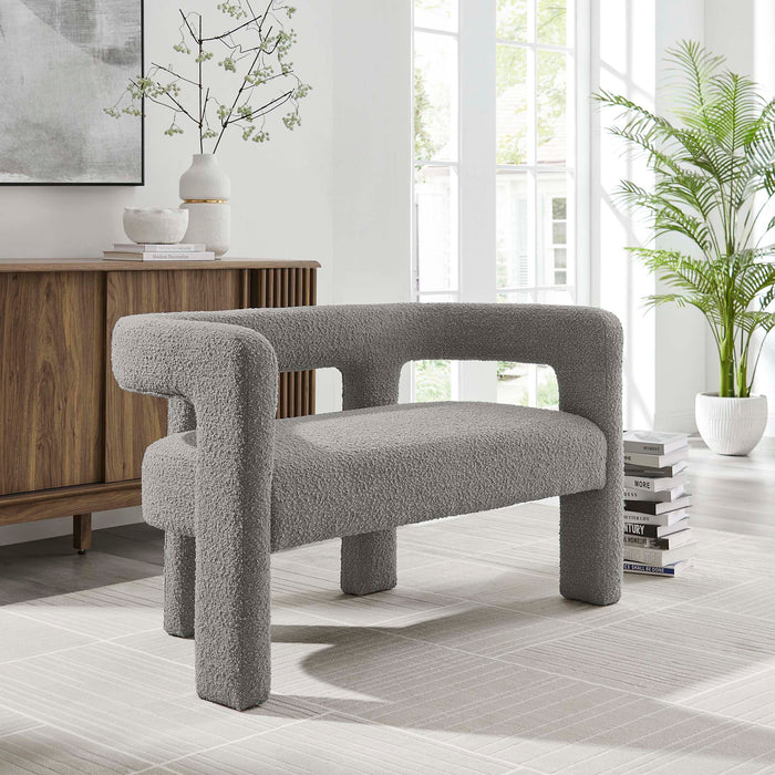 Modway Kayla Boucle Upholstered Modern Loveseat