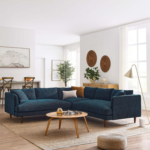 Modway Zoya Down-Filled Overstuffed 3-Piece Sectional Sofa