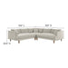 Modway Zoya Down-Filled Overstuffed 3-Piece Sectional Sofa