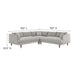 Modway Zoya Down-Filled Overstuffed 3-Piece Sectional Sofa