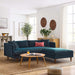 Modway Zoya Down Filled Overstuffed Sofa and Ottoman Set