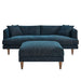 Modway Zoya Down Filled Overstuffed Sofa and Ottoman Set