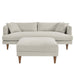 Modway Zoya Down Filled Overstuffed Sofa and Ottoman Set