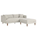 Modway Zoya Down Filled Overstuffed Sofa and Ottoman Set