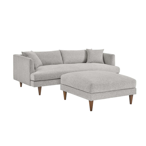 Modway Zoya Down Filled Overstuffed Sofa and Ottoman Set