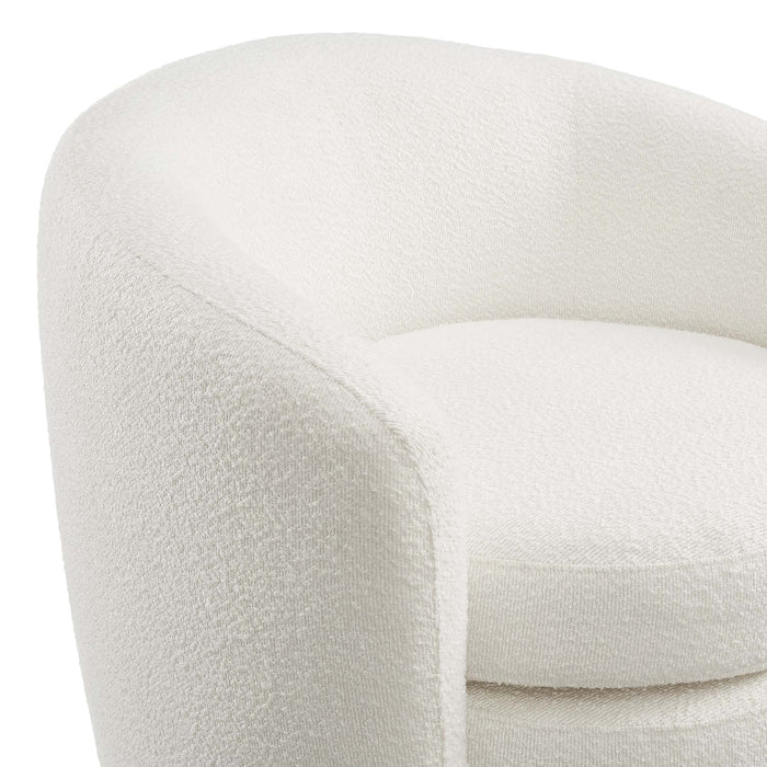 Modway Affinity Upholstered Boucle Fabric Curved Back Armchair