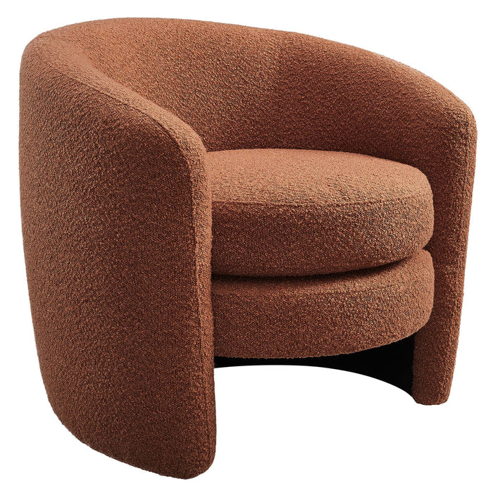 Modway Affinity Upholstered Boucle Fabric Curved Back Armchair