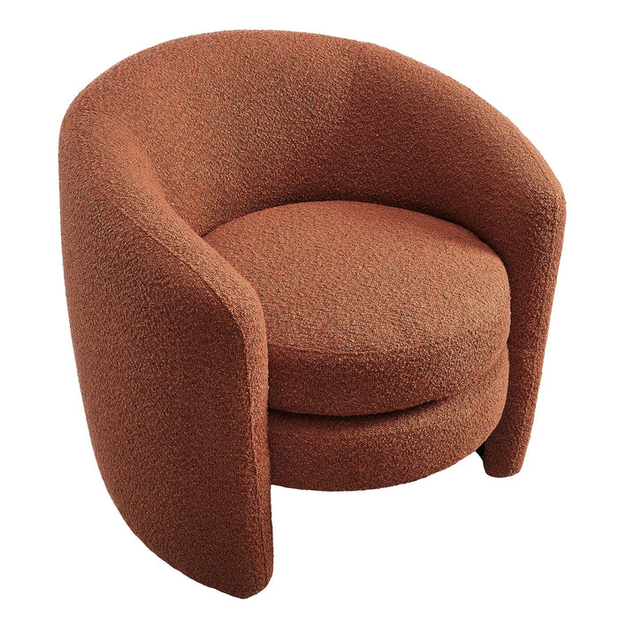 Modway Affinity Upholstered Boucle Fabric Curved Back Armchair