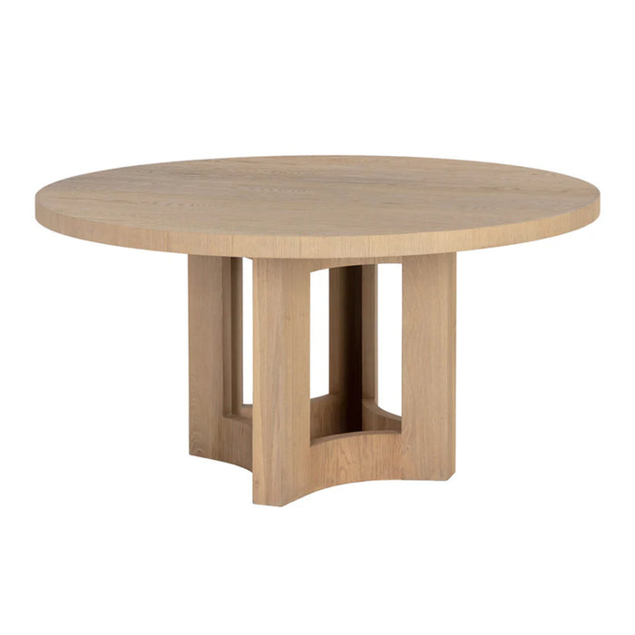 Sunpan Elma Mid Century Modern Round Wood Dining Table Set