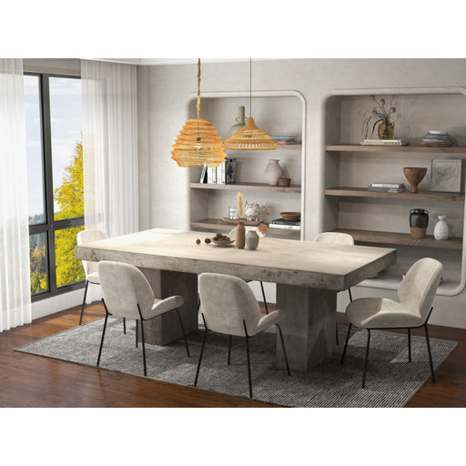 Urbia Modern Dauphine Side Chair and Elcor Rectangle Dining Table Set