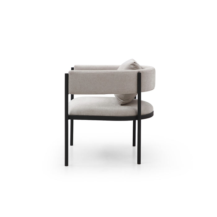 Whiteline Modern Envie Light Grey Fabric Accent Chair