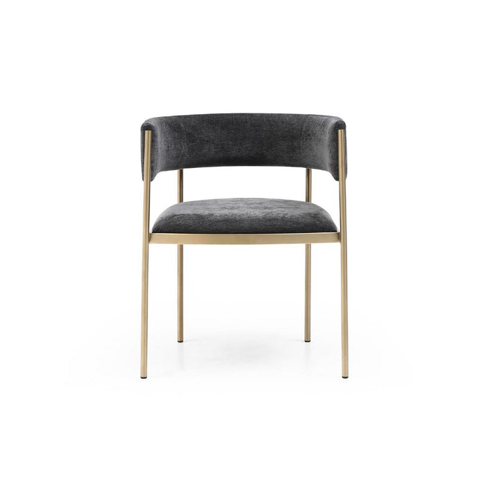 Whiteline Modern Envie Black Dining Armchair