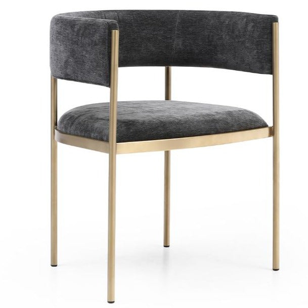 Whiteline Modern Envie Black Dining Armchair