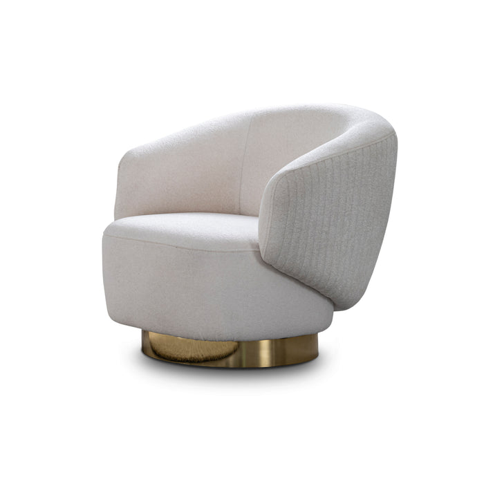 Whiteline Modern Erzin Swivel Fabric Accent Chair