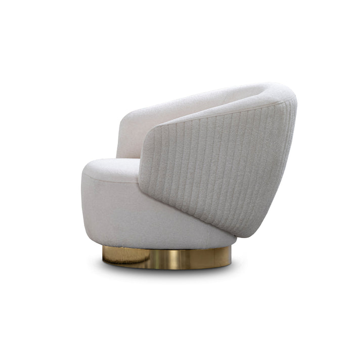 Whiteline Modern Erzin Swivel Fabric Accent Chair