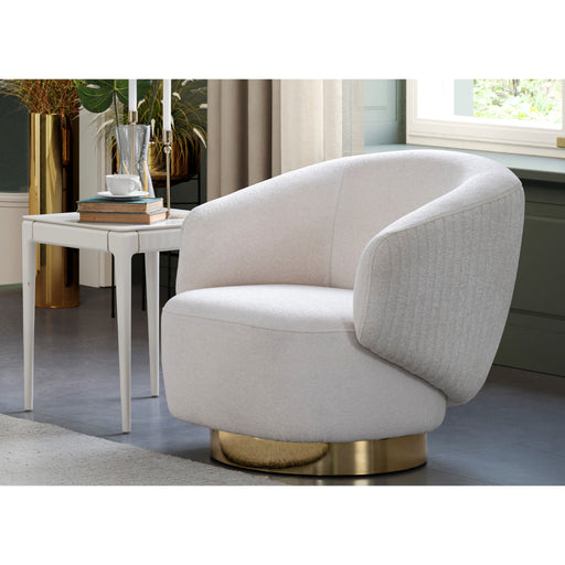 Whiteline Modern Erzin Swivel Fabric Accent Chair