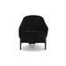 Whiteline Modern Favori Modern Black Velvet Accent Armchair