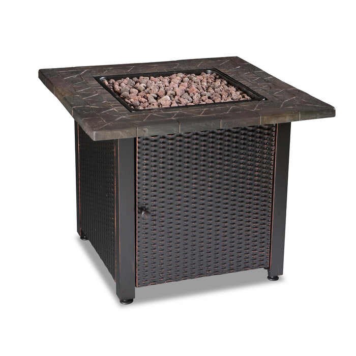 Gas Outdoor Fire Pit Table Tile Mantel by Endless Summer Mr. Bar-B-Q