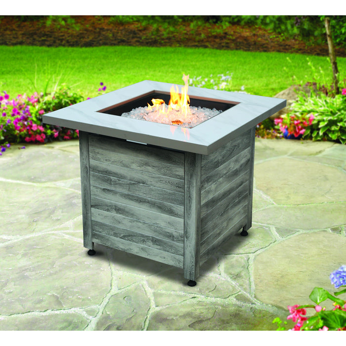 Endless Summer Chesapeake Stainless Steel Gas Fire Pit Table Mr. Bar-B-Q