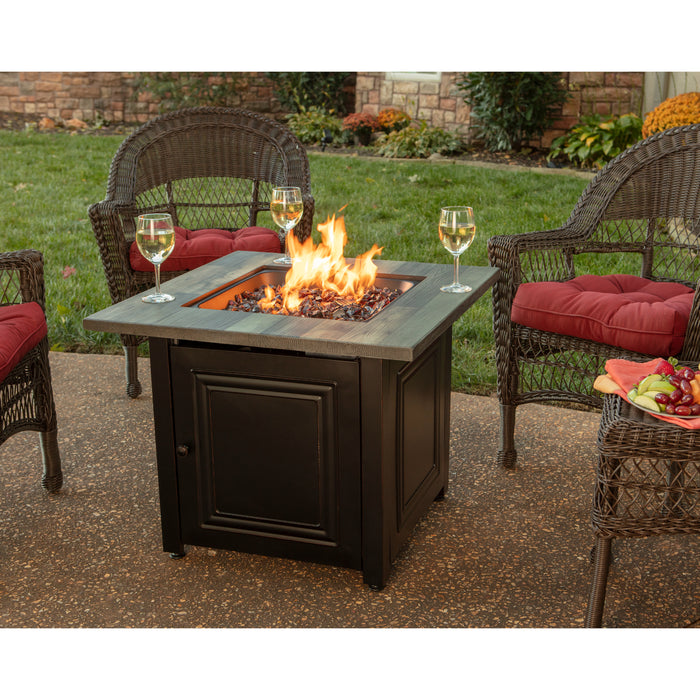 Endless Summer, The Burlington, LP Gas Outdoor Fire Pit Table Mr. Bar-B-Q