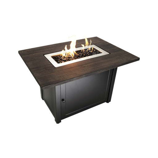Marc Outdoor Rectangular Steel Frame Gas Fire Pit Table
