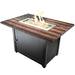 The Americana Gas Outdoor Fire Pit Table American Flag Mantel