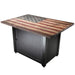 The Americana Gas Outdoor Fire Pit Table American Flag Mantel