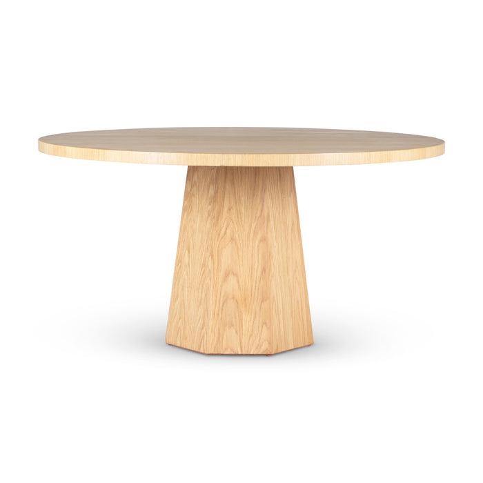 Urbia IE Series Oak Veneer Wood Kaia Round Dining Table