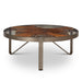 Urbia IE Series Glass Kullen Coffee Table Galvanized Grey Base.