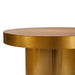 Urbia IE Series Lara End Table Oak Burl Stainless Steel Base