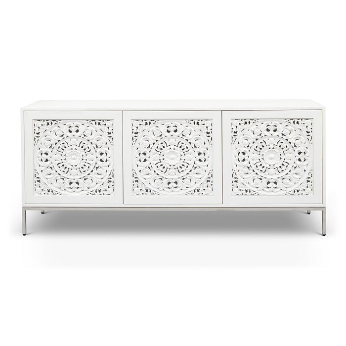 Urbia Modern Solid Wood White Maya Buffet Console