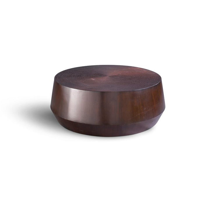 Urbia IE Series Round Wood Mori Drum Coffee Table Espresso