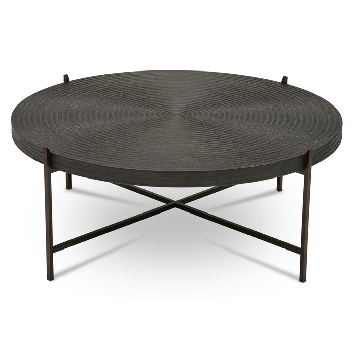 Urbia IE Series Sanskrit Coffee Table Antique Copper Bronze Base