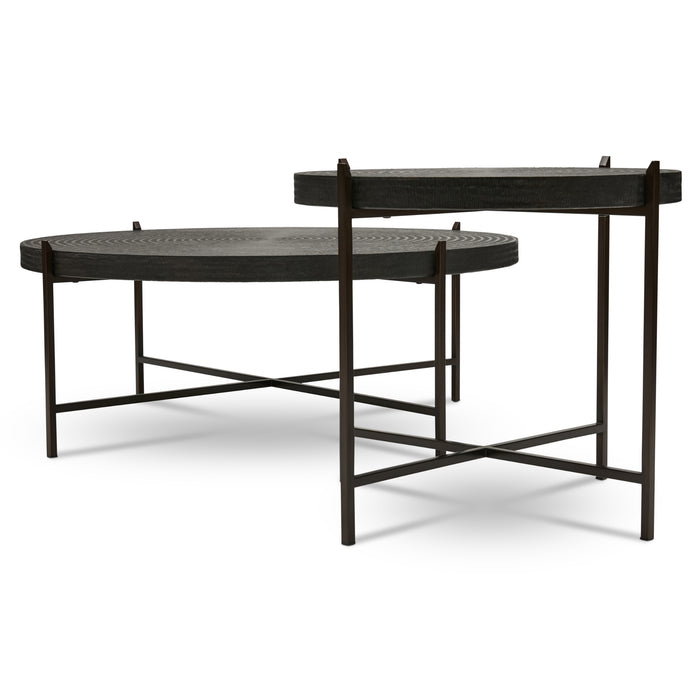 Urbia IE Series Modern Sanskrit End Table Stainless Steel Base