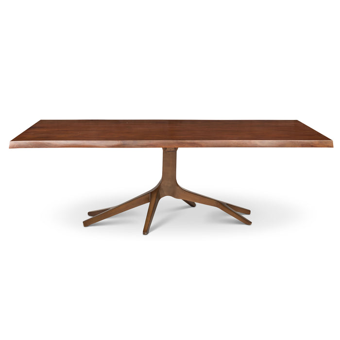 Urbia IE Series Wood Rectangle Trunk Dining Table Aluminum Base