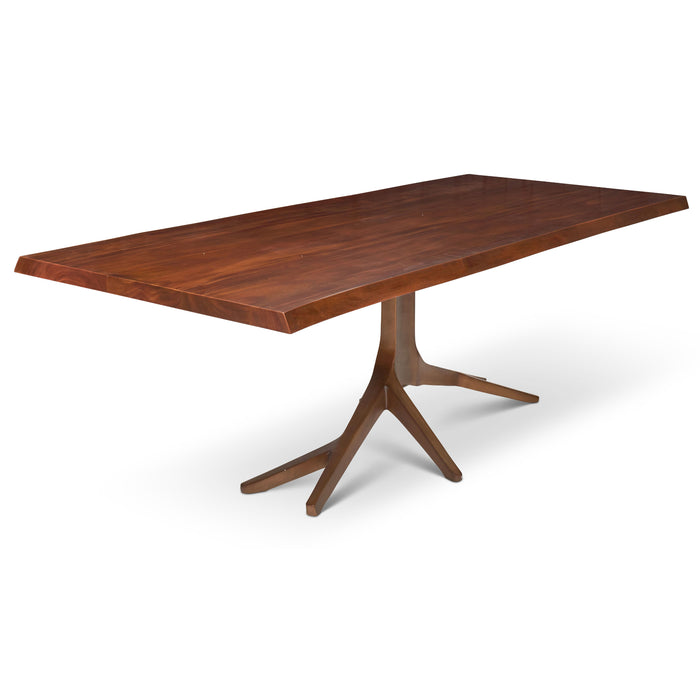 Urbia IE Series Wood Rectangle Trunk Dining Table Aluminum Base