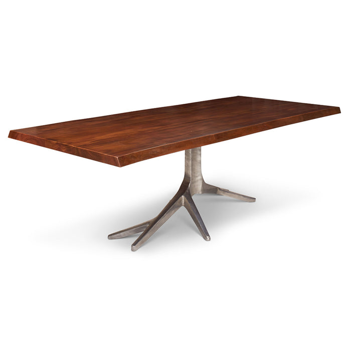 Urbia IE Series Wood Rectangle Trunk Dining Table Aluminum Base