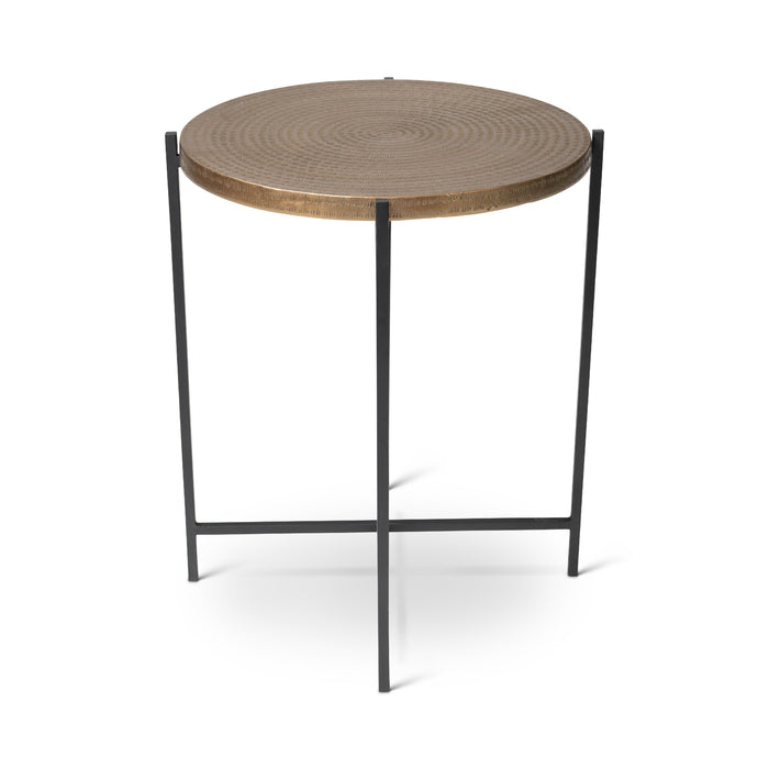 Urbia Elements Round Iron Navi End Table Aluminum Base