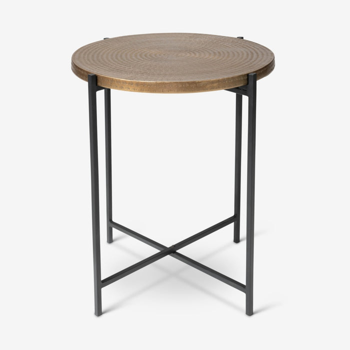 Urbia Elements Round Iron Navi End Table Aluminum Base