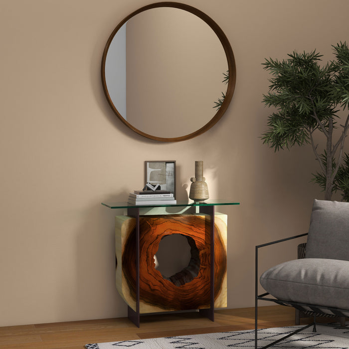 Urbia Elements Samar Aluminum Frame Round Mirror