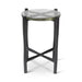 Urbia Elements Round Glass Shyla End Table Aluminum Base