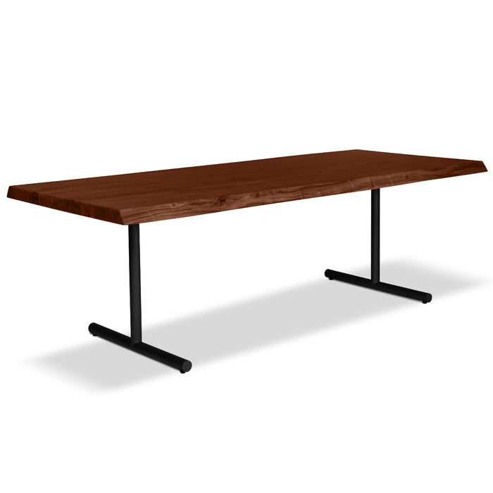 Urbia Brooks Americano Mid Century Wood Dining Table- Aluminum T Base