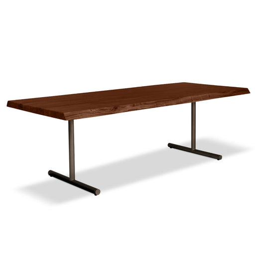 Urbia Brooks Americano Mid Century Wood Dining Table- Aluminum T Base