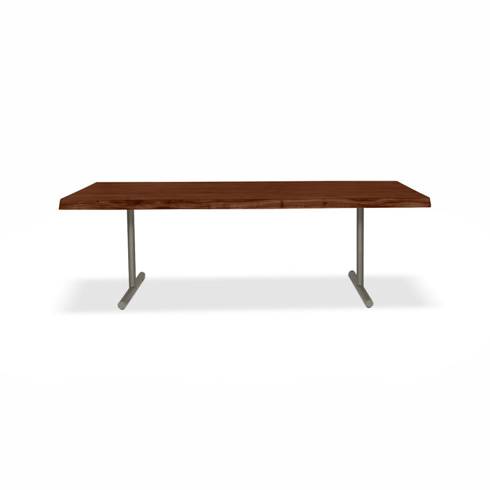 Urbia Brooks Americano Mid Century Wood Dining Table- Aluminum T Base