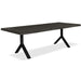 Urbia Brooks Large Wood Rectangle Dining Table Aluminum Y Base