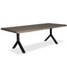 Urbia Brooks Large Wood Rectangle Dining Table Aluminum Y Base