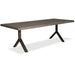 Urbia Brooks Large Wood Rectangle Dining Table Aluminum Y Base